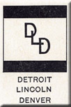 Detroit-Lincoln-Denver Sign
