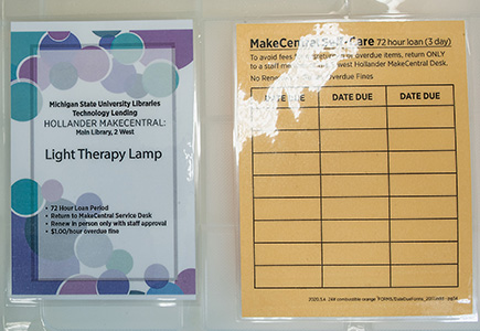 Light Therapy Lamp Borrowing Tag