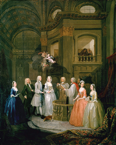 Painting: The Wedding of Stephen Beckingham and Mary Cox