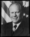 Gerald R. Ford, half-length portrait, facing front, with arms crossed