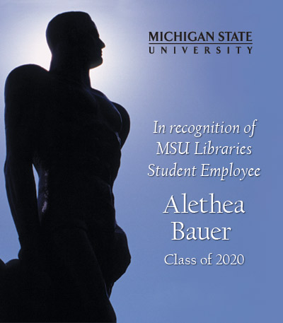 Bookplate honoring: In Recognition of Alethea Bauer